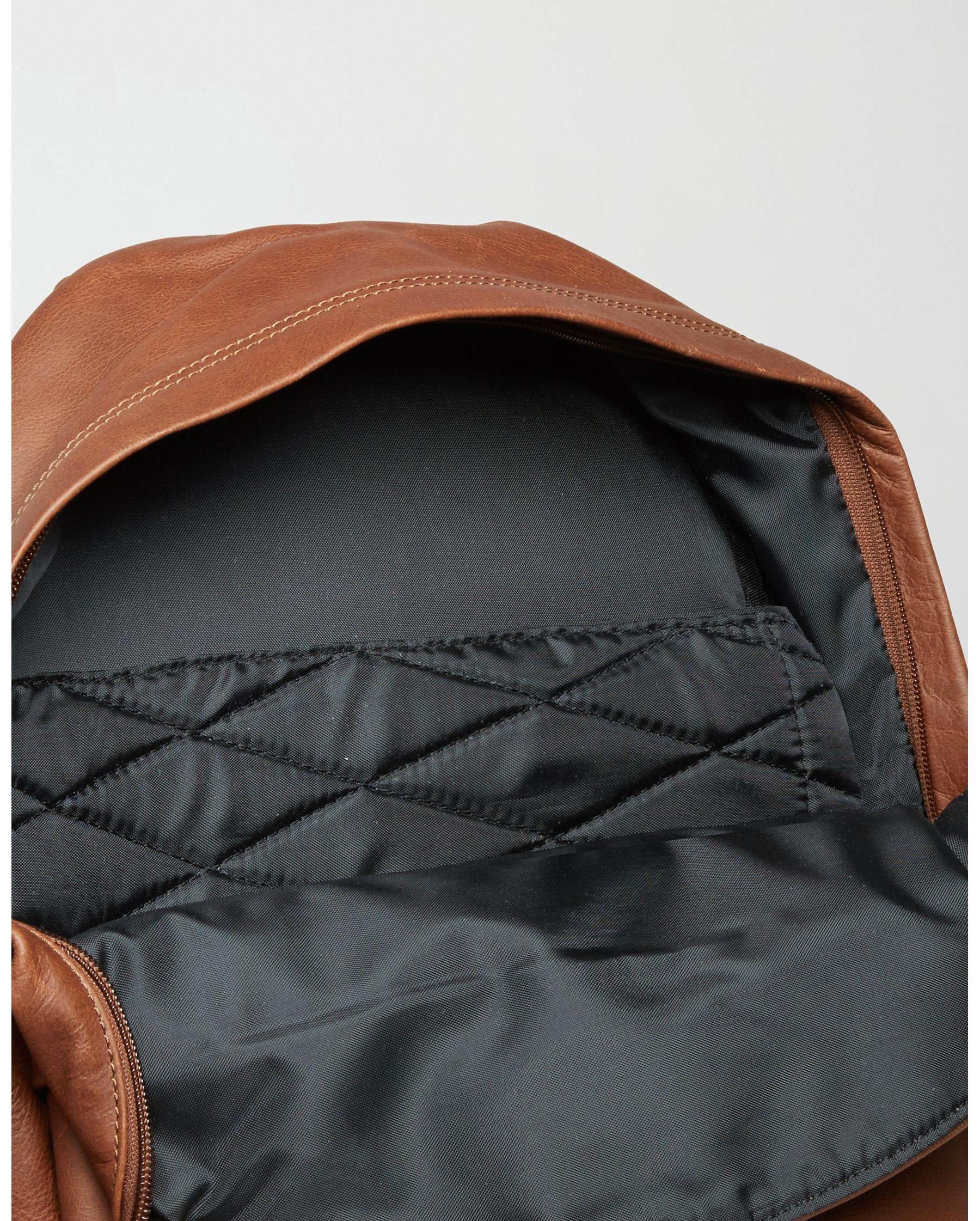 Lyst Eastpak Padded Pak R Leather Backpack in Brown